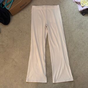 Garage Cream Ribbed Pants